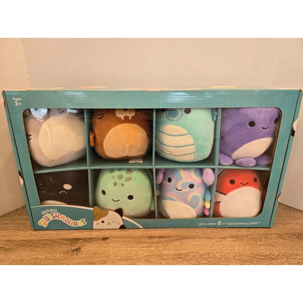 Squishmallows 5 inch Sealife/Ocean Box Set - Set of 8. NEW, Unopened
